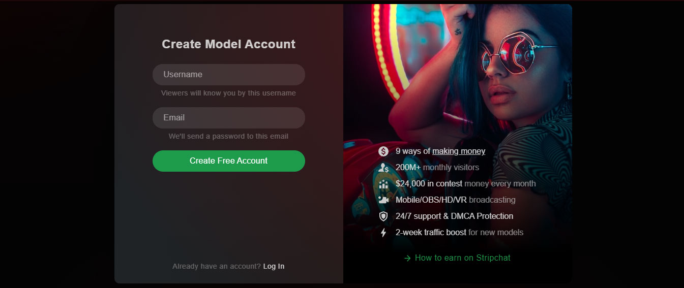 StripChat - मॉडल खाता कैसे रजिस्टर करें